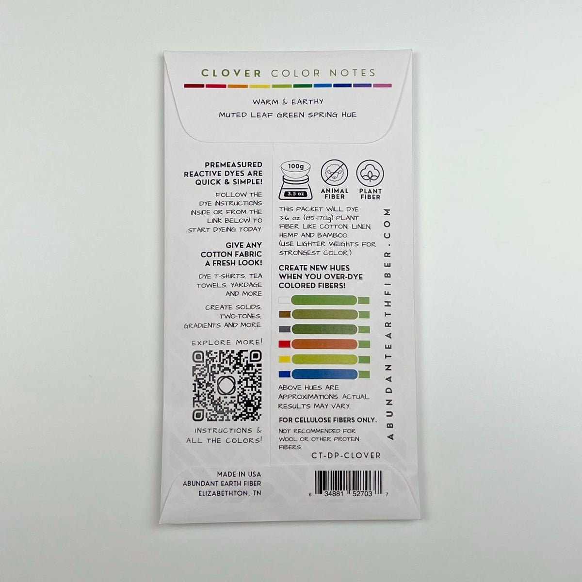 Cotton Tincture - Dye Pack - Clover