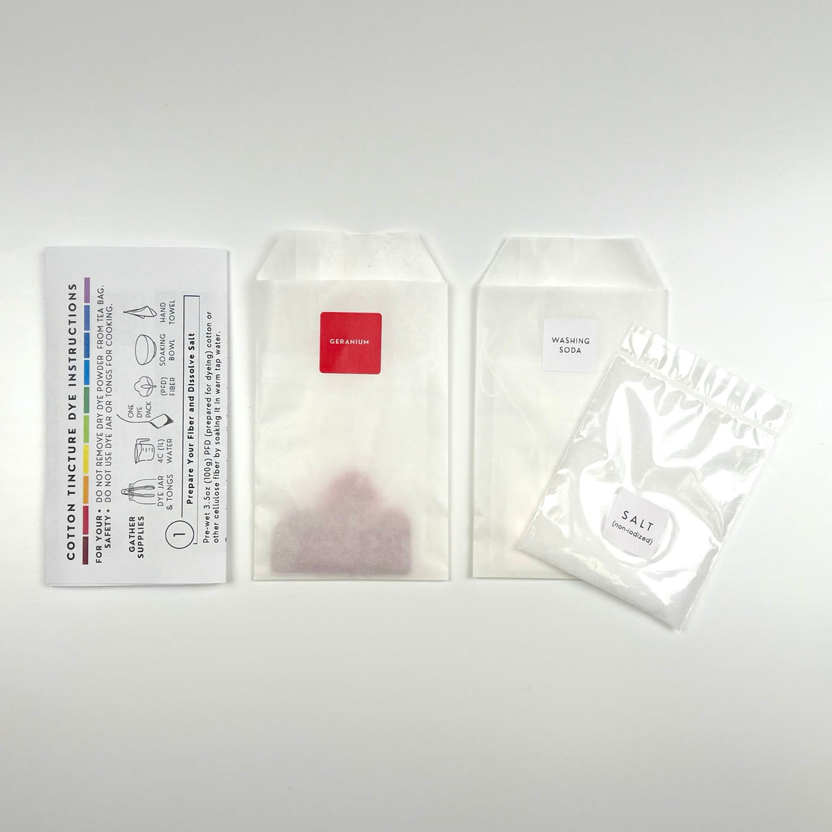 Cotton Tincture - Dye Pack - Geranium