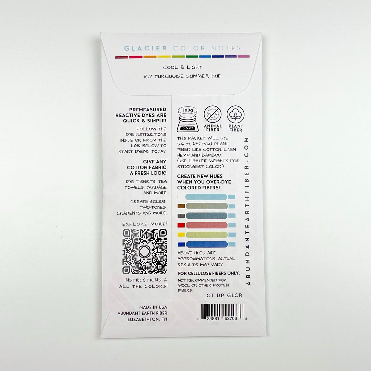Cotton Tincture - Dye Pack - Glacier