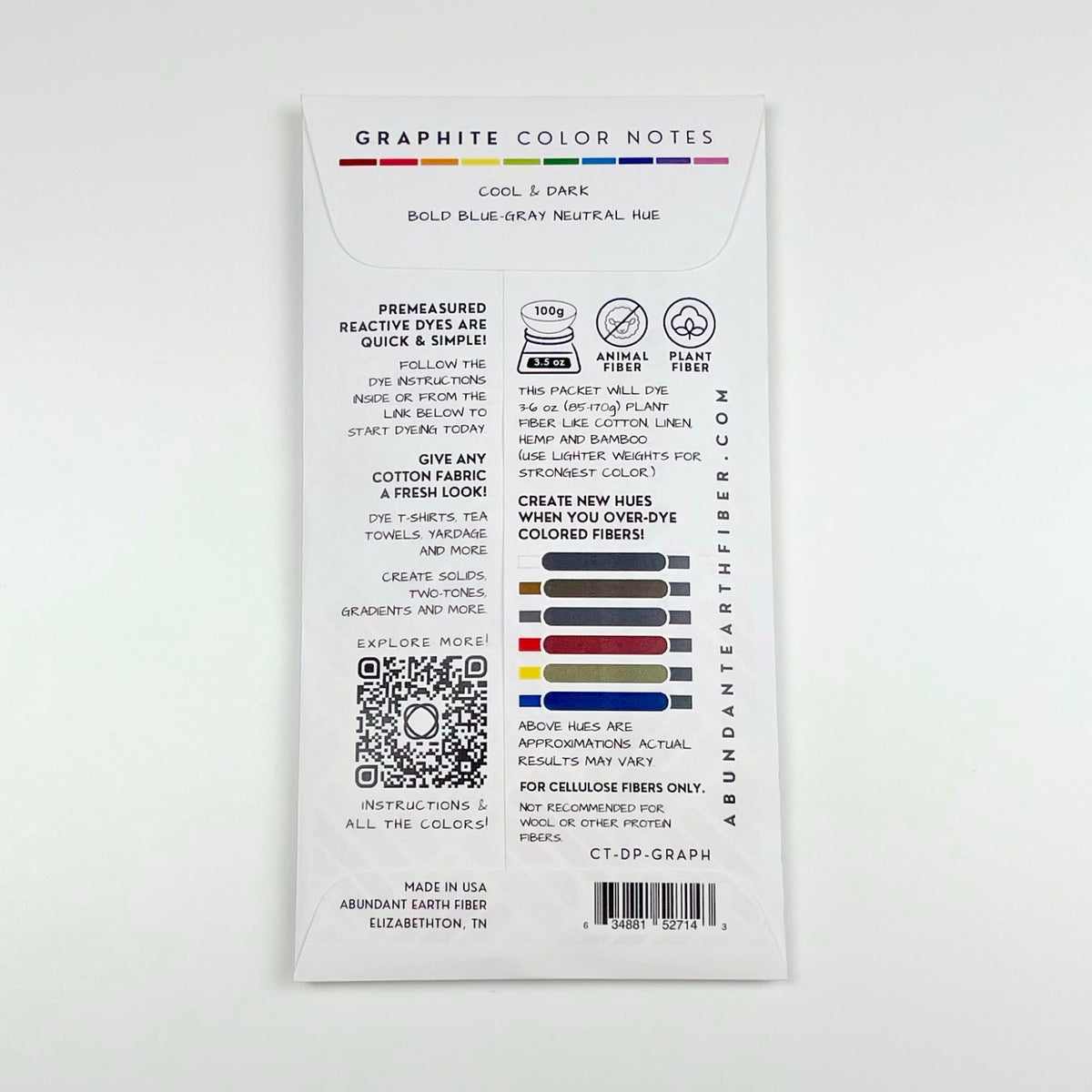 Cotton Tincture - Dye Pack - Graphite