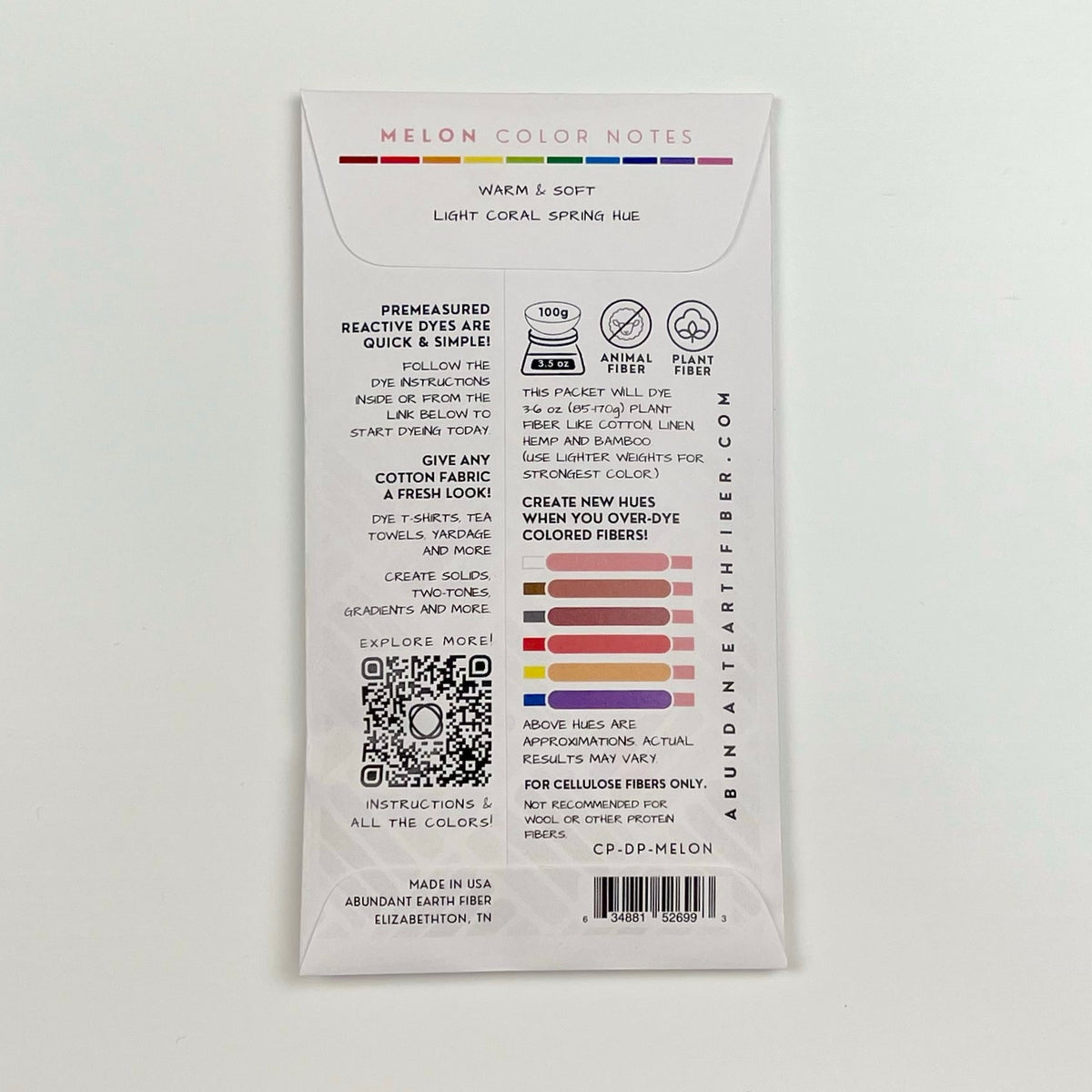 Cotton Tincture - Dye Pack - Melon