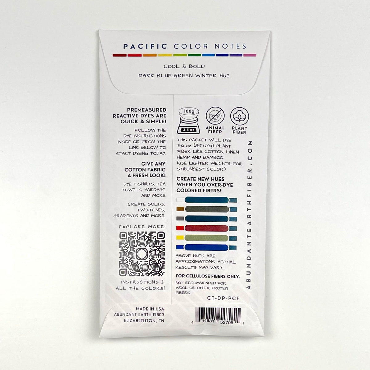 Cotton Tincture - Dye Pack - Pacific