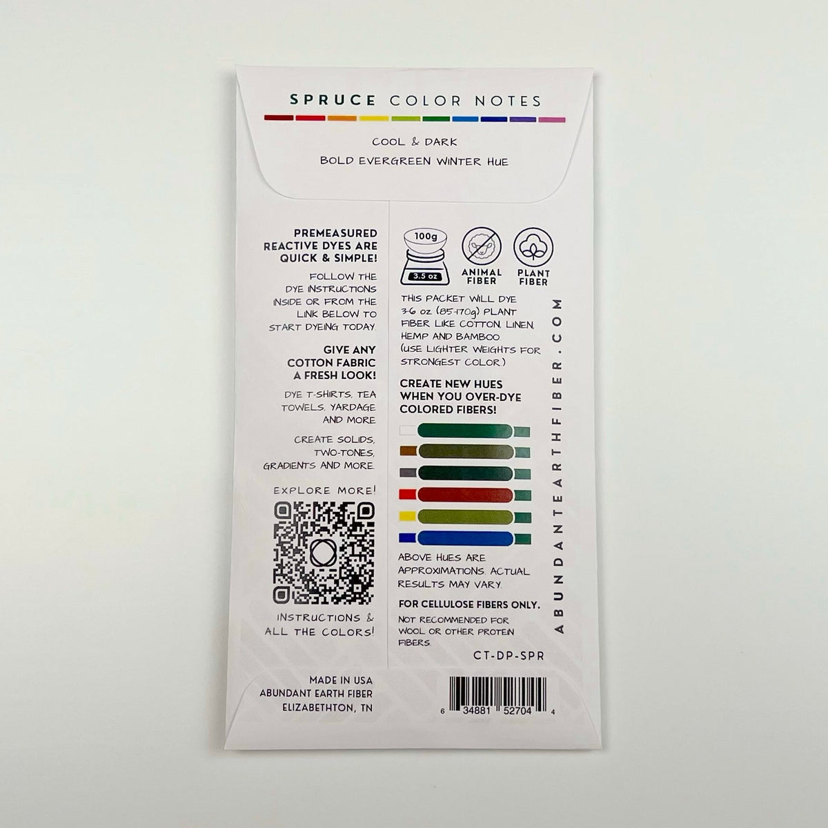 Cotton Tincture - Dye Pack - Spruce