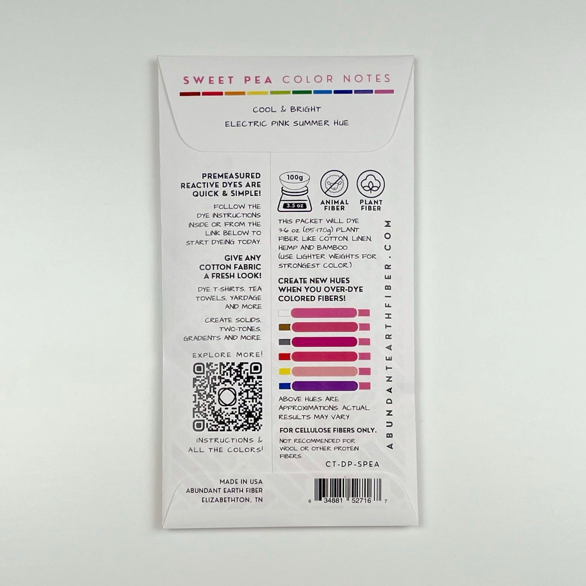 Cotton Tincture - Dye Pack - Sweet Pea