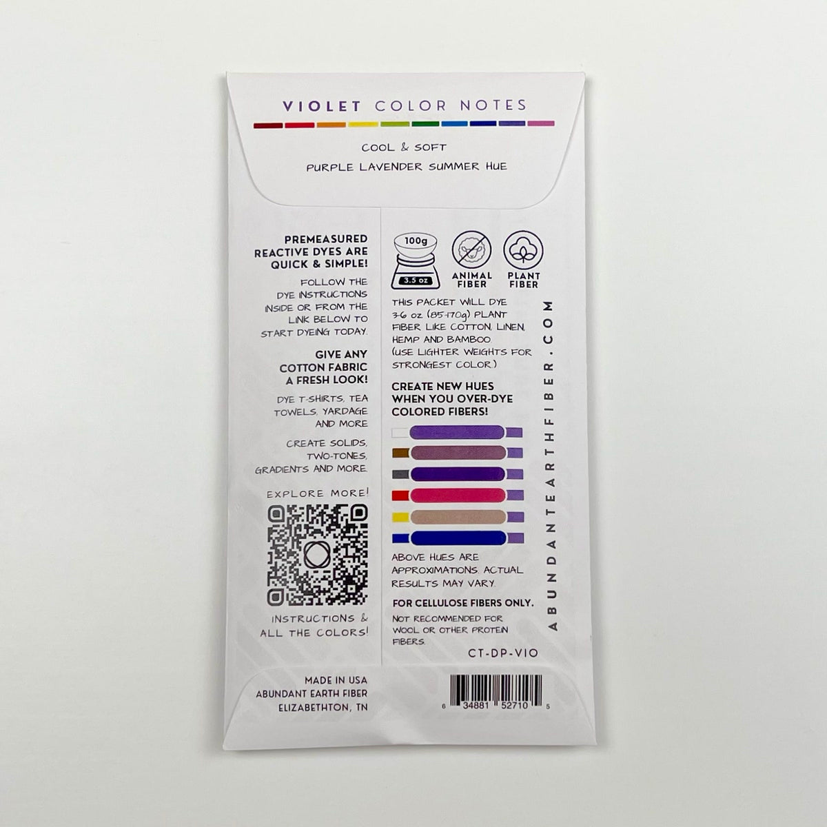 Cotton Tincture - Dye Pack - Violet