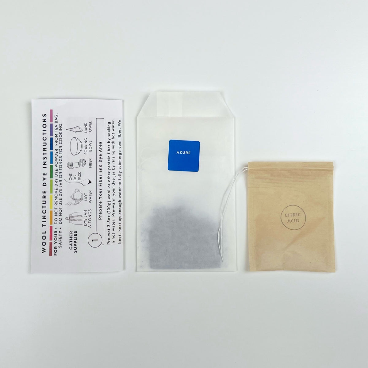 Wool Tincture - Dye Pack - Azure