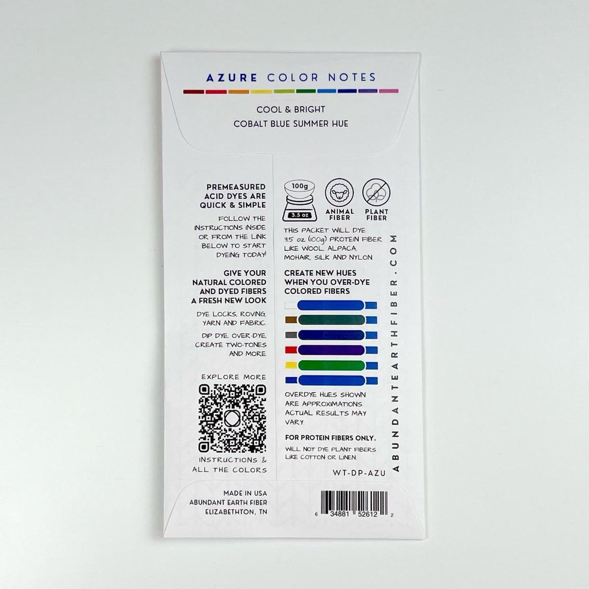 Wool Tincture - Dye Pack - Azure