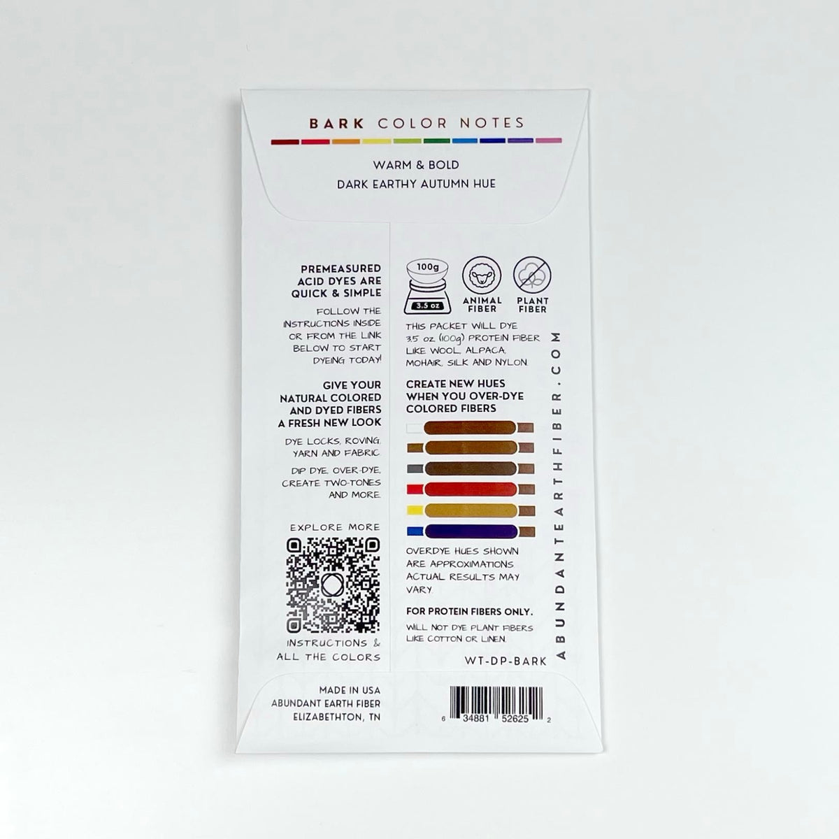 Wool Tincture - Dye Pack - Bark