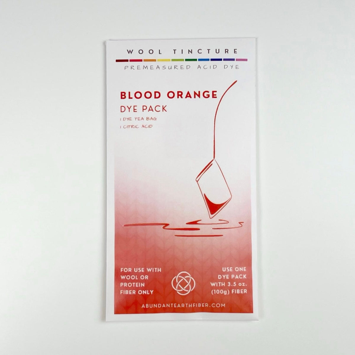 Wool Tincture - Dye Pack - Blood Orange