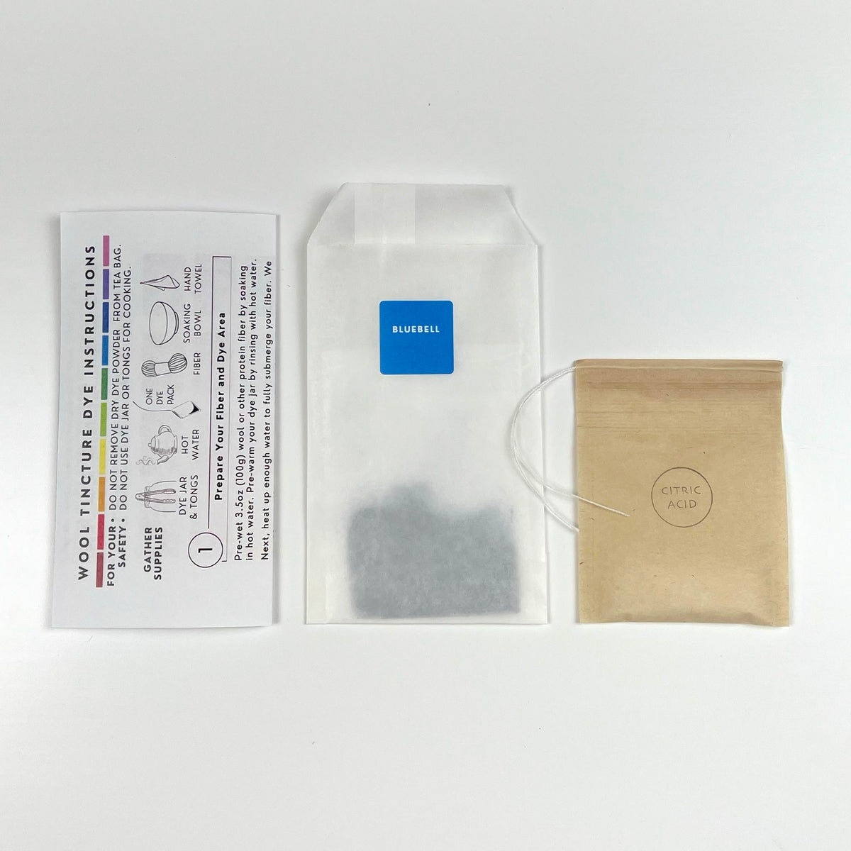 Wool Tincture - Dye Pack - Bluebell