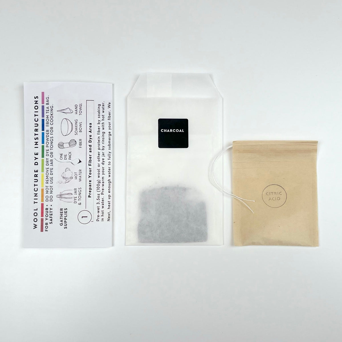 Wool Tincture - Dye Pack - Charcoal