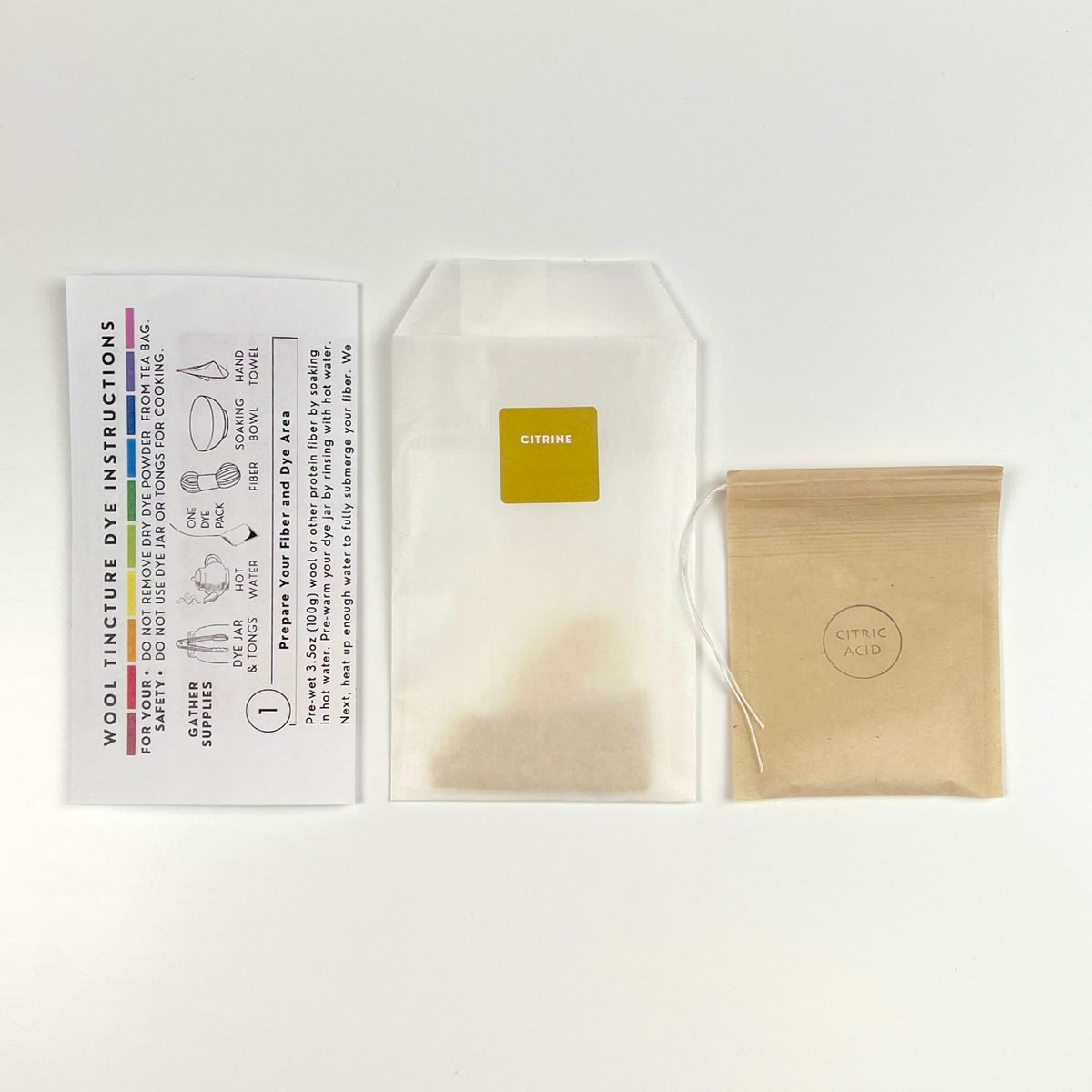 Wool Tincture - Dye Pack - Citrine