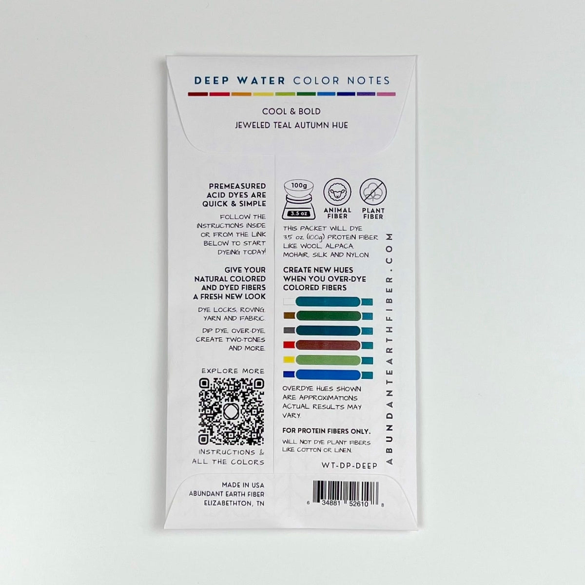 Wool Tincture - Dye Pack - Deep Water
