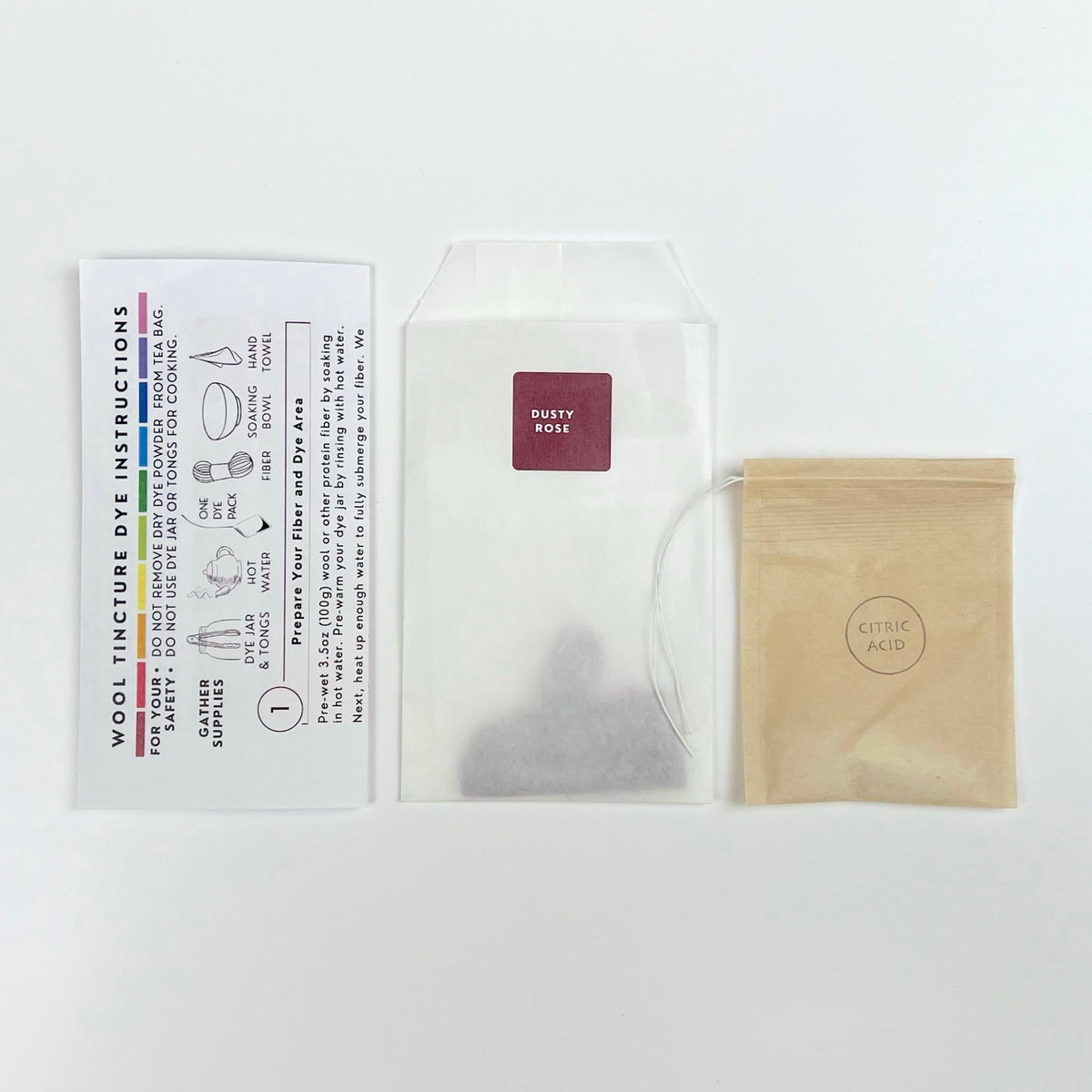 Wool Tincture - Dye Pack - Dusty Rose