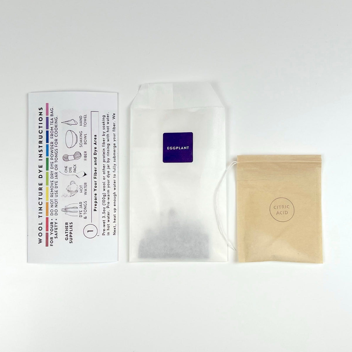 Wool Tincture - Dye Pack - Eggplant