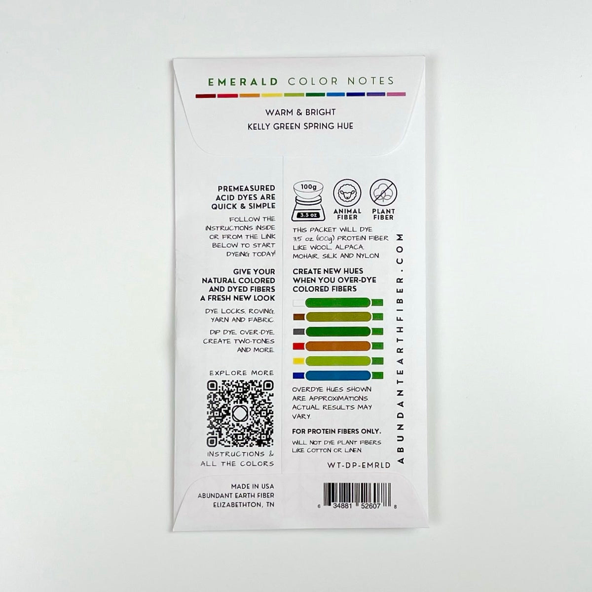 Wool Tincture - Dye Pack - Emerald