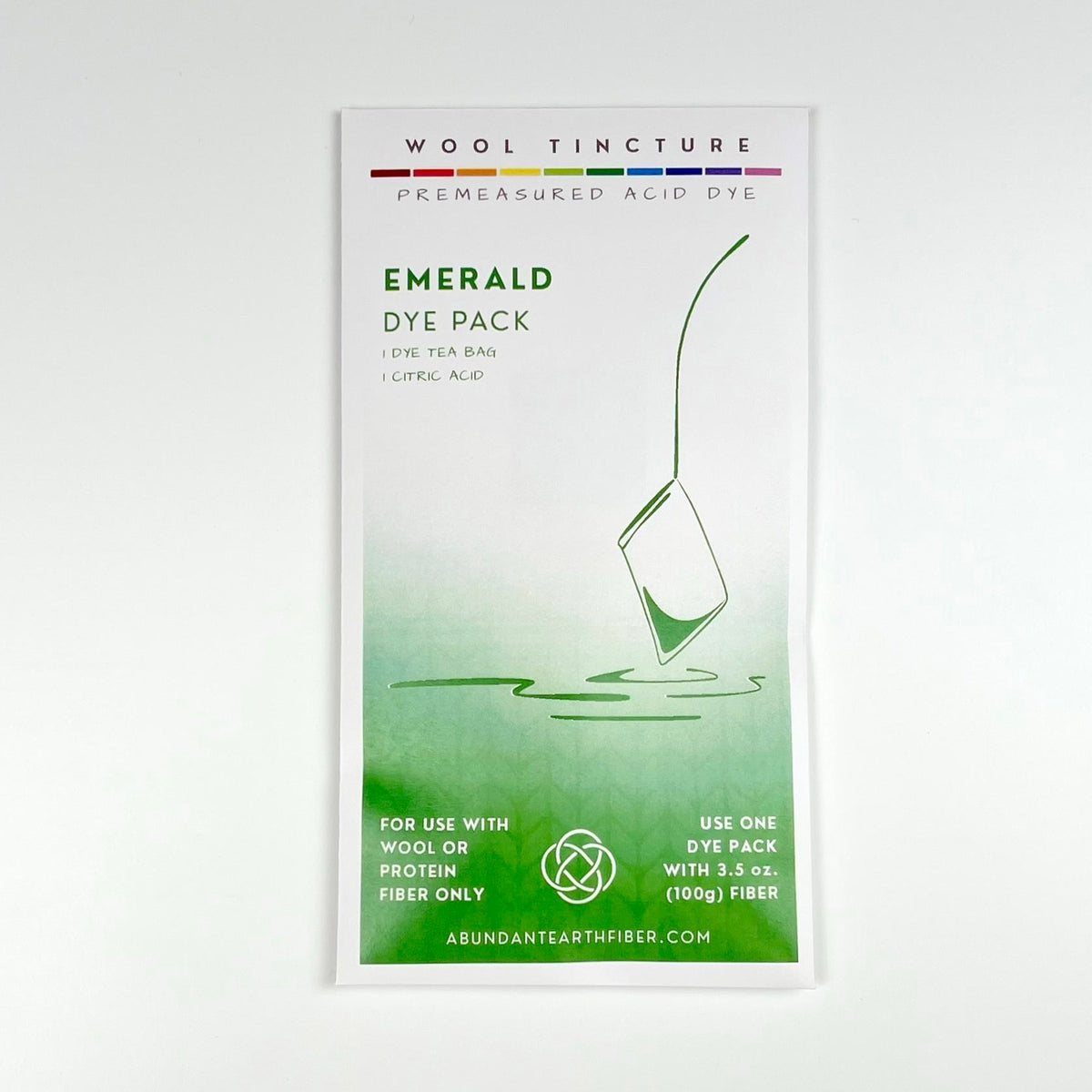 Wool Tincture - Dye Pack - Emerald