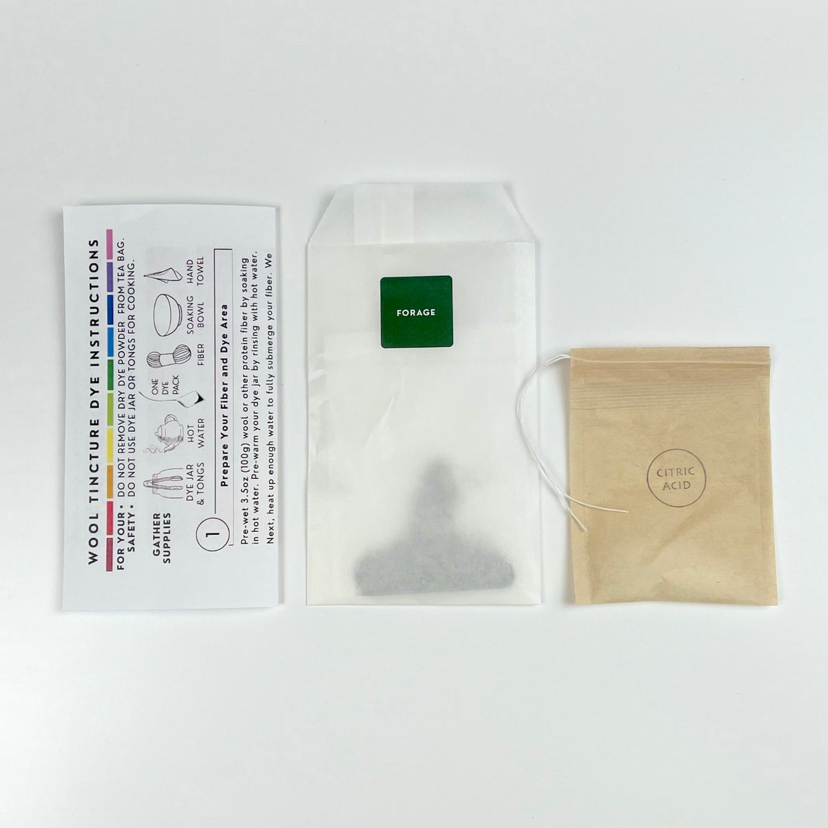 Wool Tincture - Dye Pack - Forage