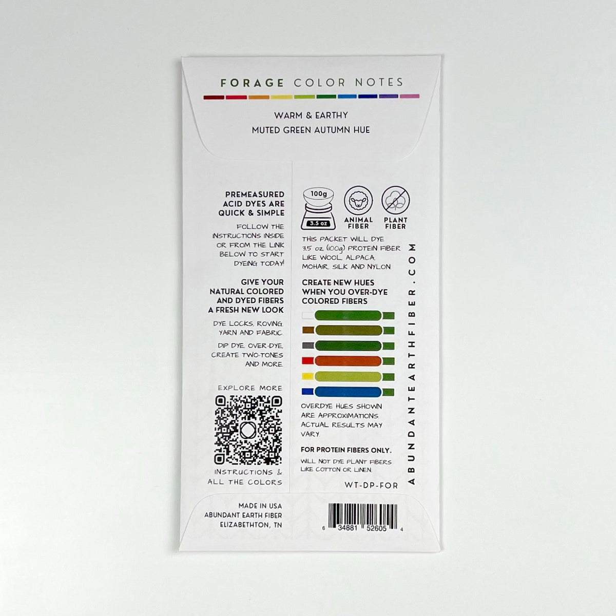 Wool Tincture - Dye Pack - Forage