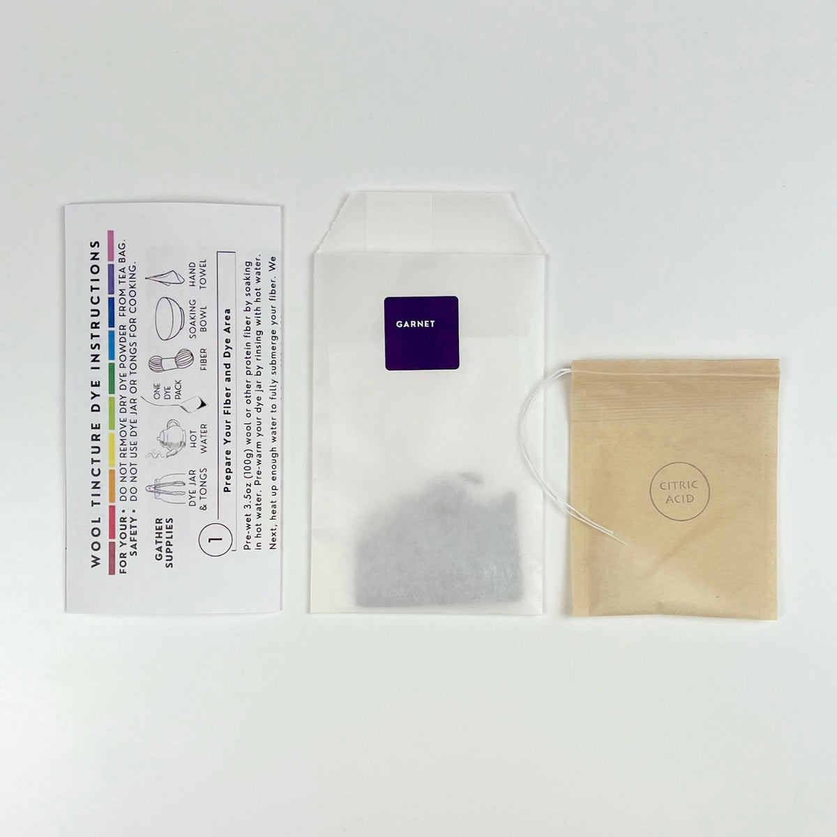 Wool Tincture - Dye Pack - Garnet