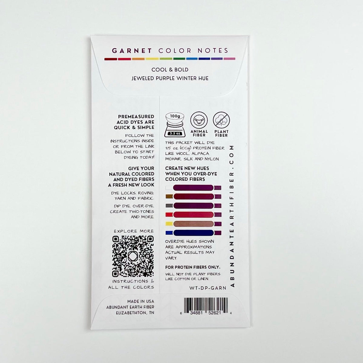 Wool Tincture - Dye Pack - Garnet