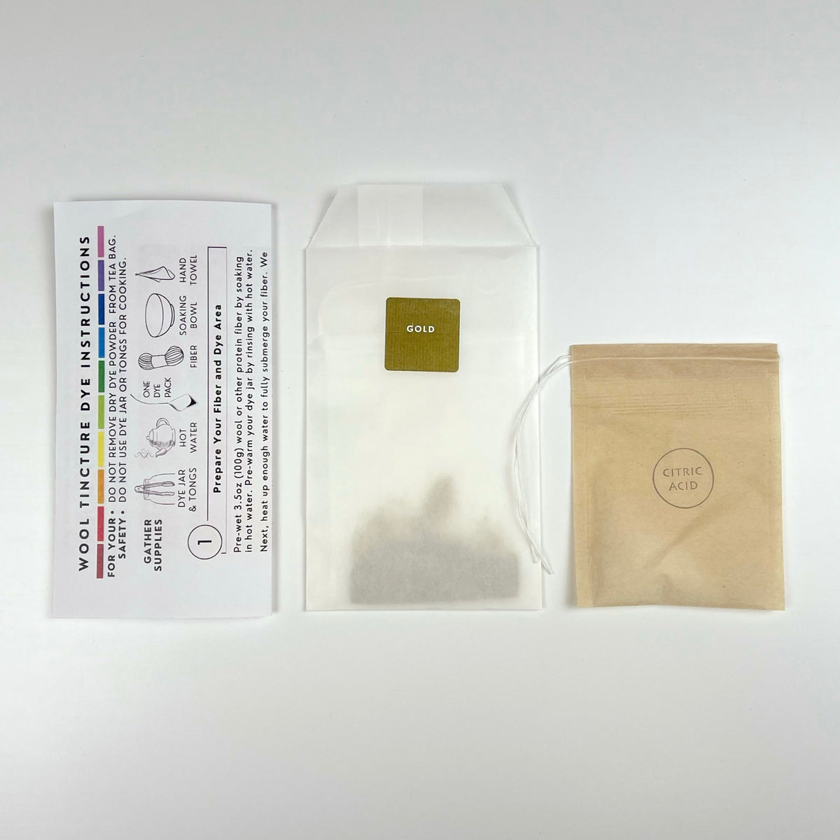 Wool Tincture - Dye Pack - Gold