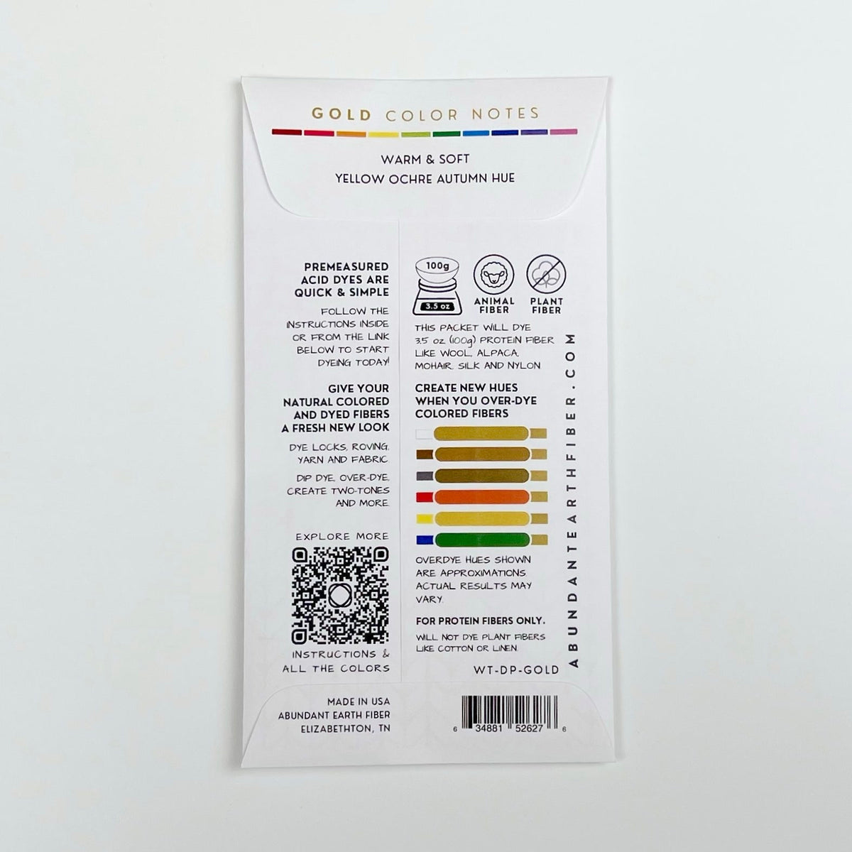 Wool Tincture - Dye Pack - Gold