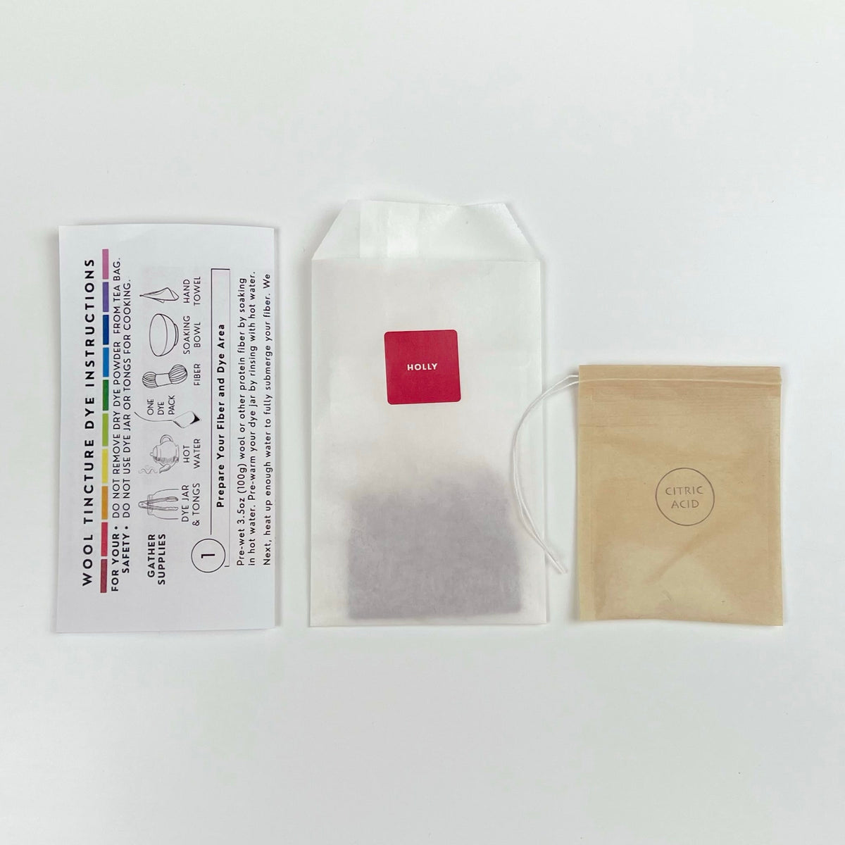 Wool Tincture - Dye Pack - Holly