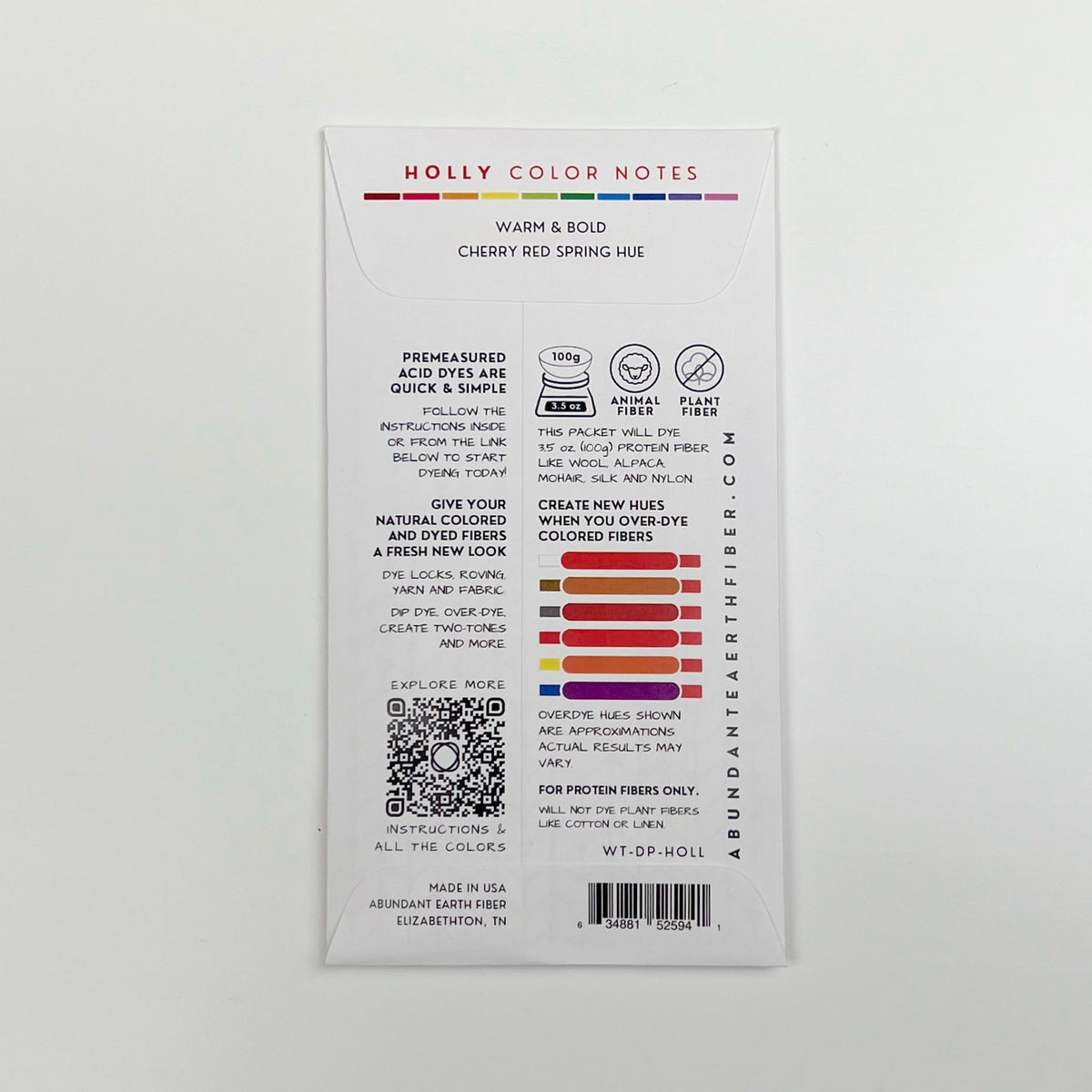 Wool Tincture - Dye Pack - Holly