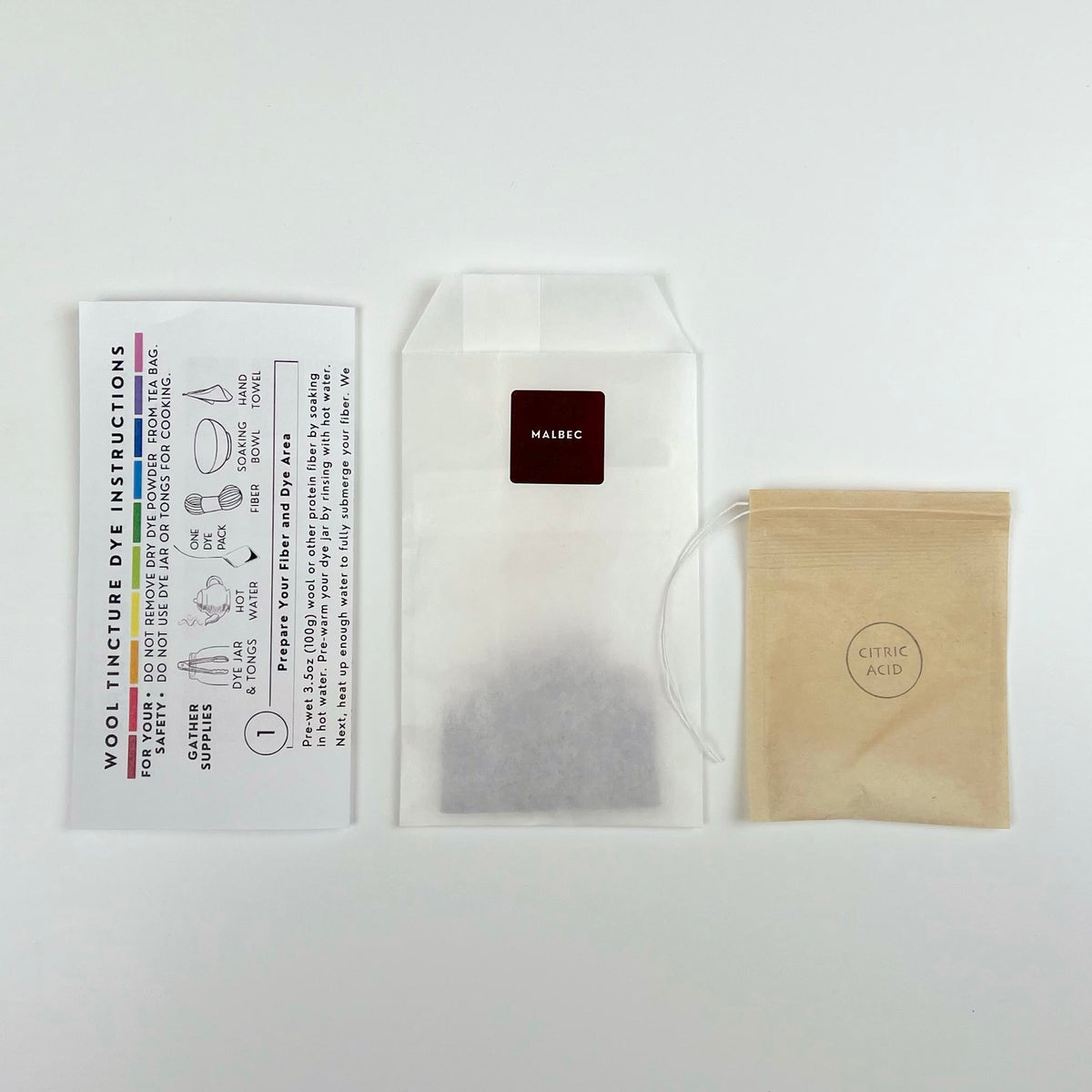 Wool Tincture - Dye Pack - Malbec