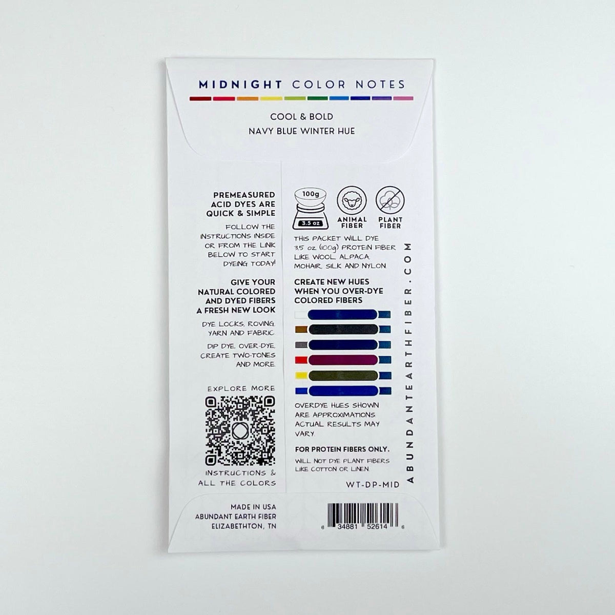 Wool Tincture - Dye Pack - Midnight