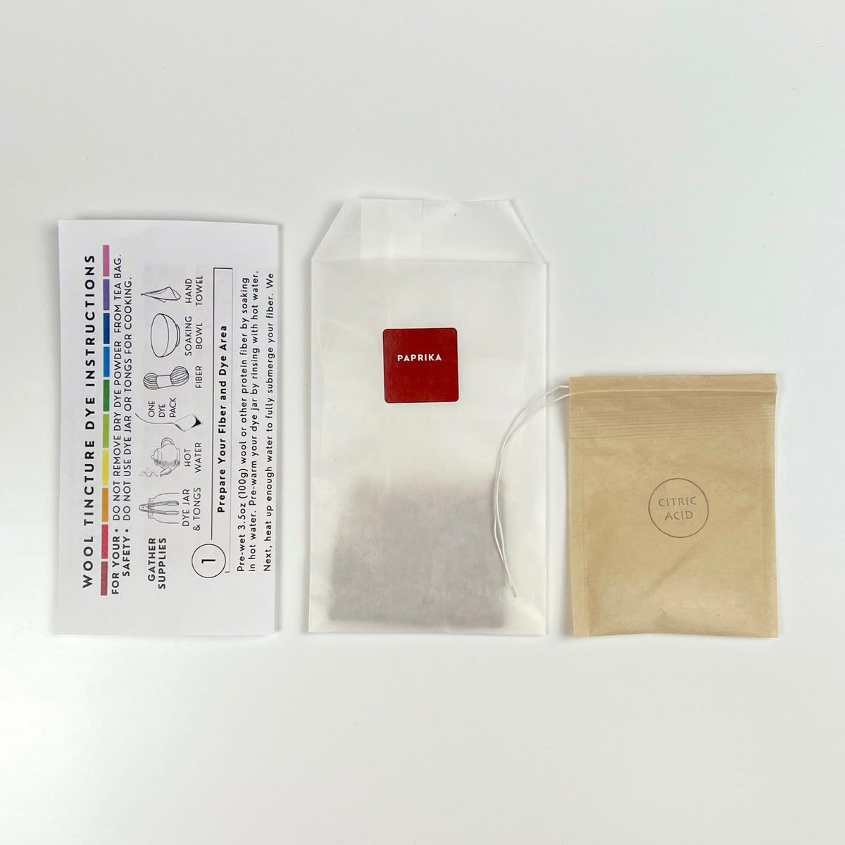 Wool Tincture - Dye Pack - Paprika
