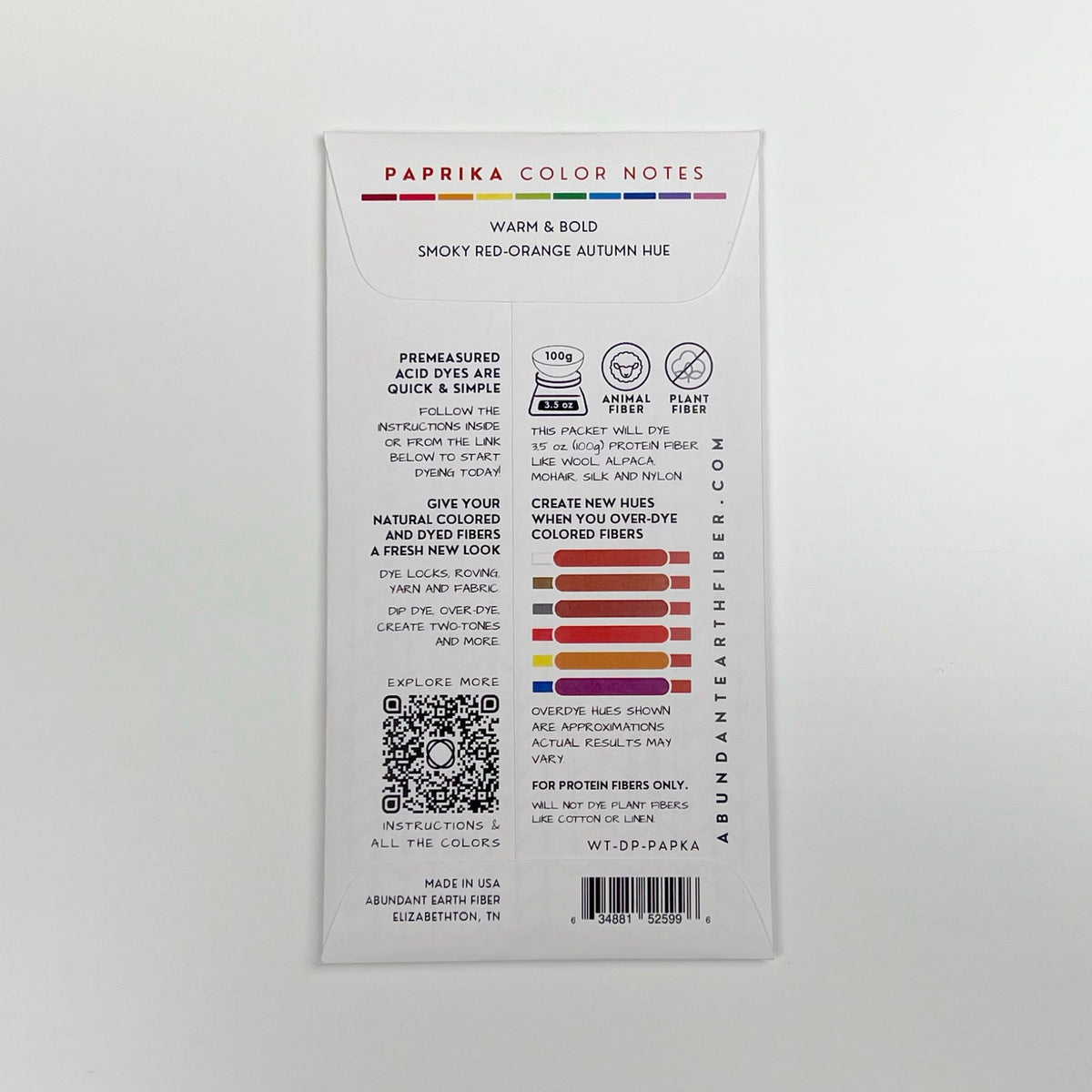 Wool Tincture - Dye Pack - Paprika