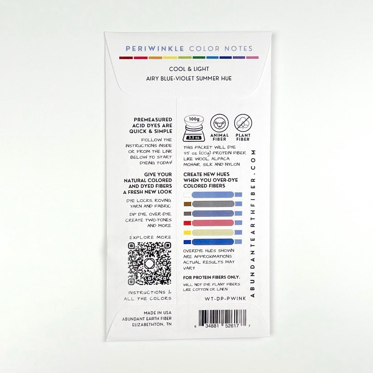 Wool Tincture - Dye Pack - Periwinkle