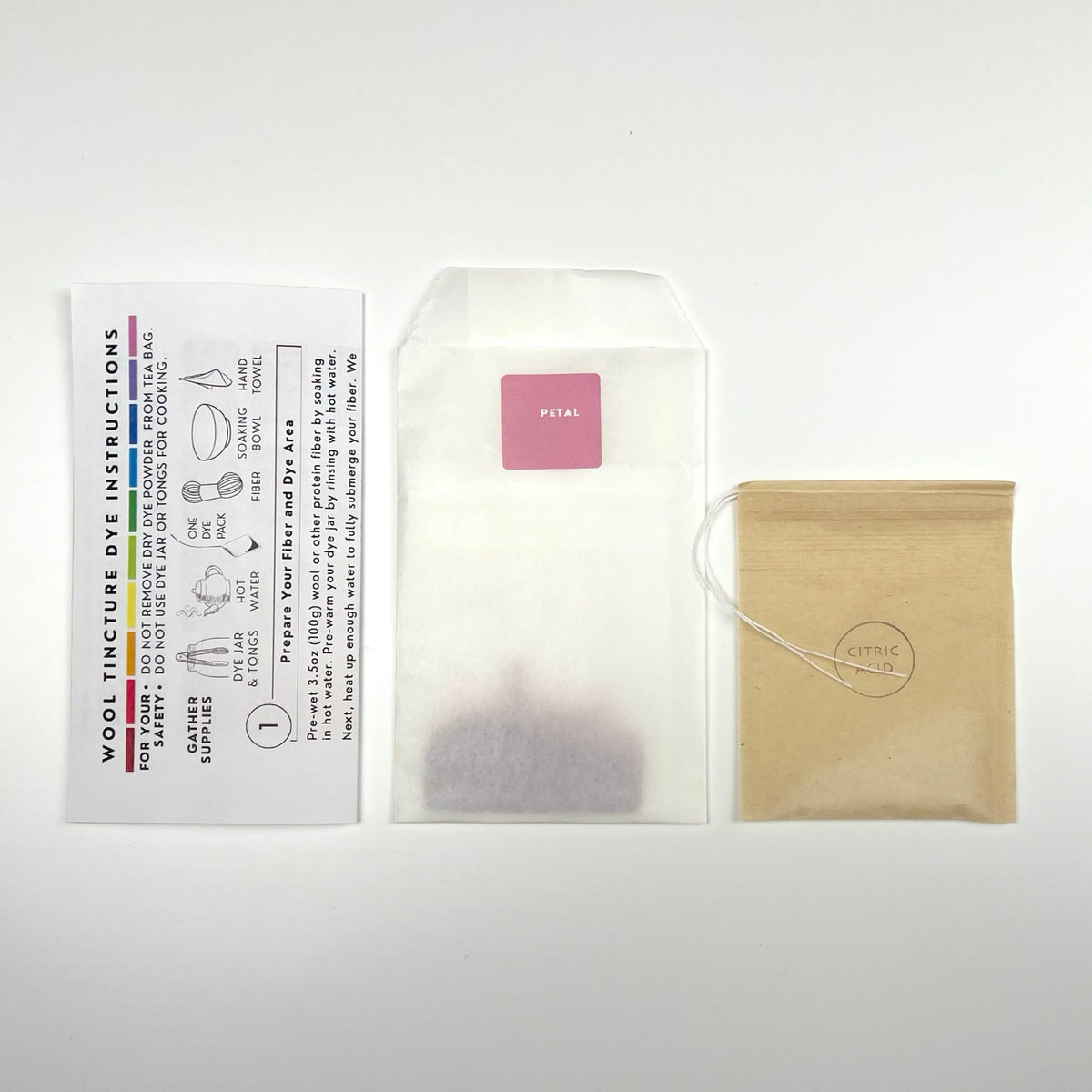 Wool Tincture - Dye Pack - Petal