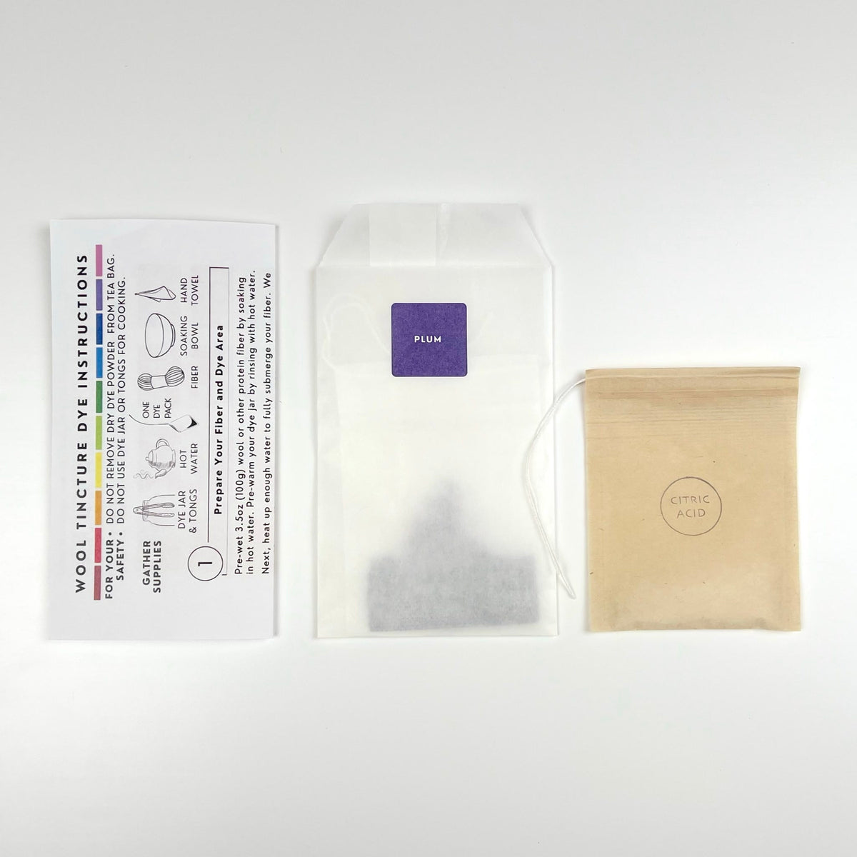 Wool Tincture - Dye Pack - Plum