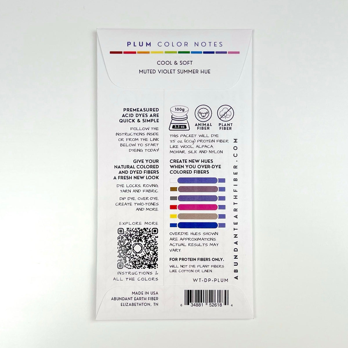 Wool Tincture - Dye Pack - Plum