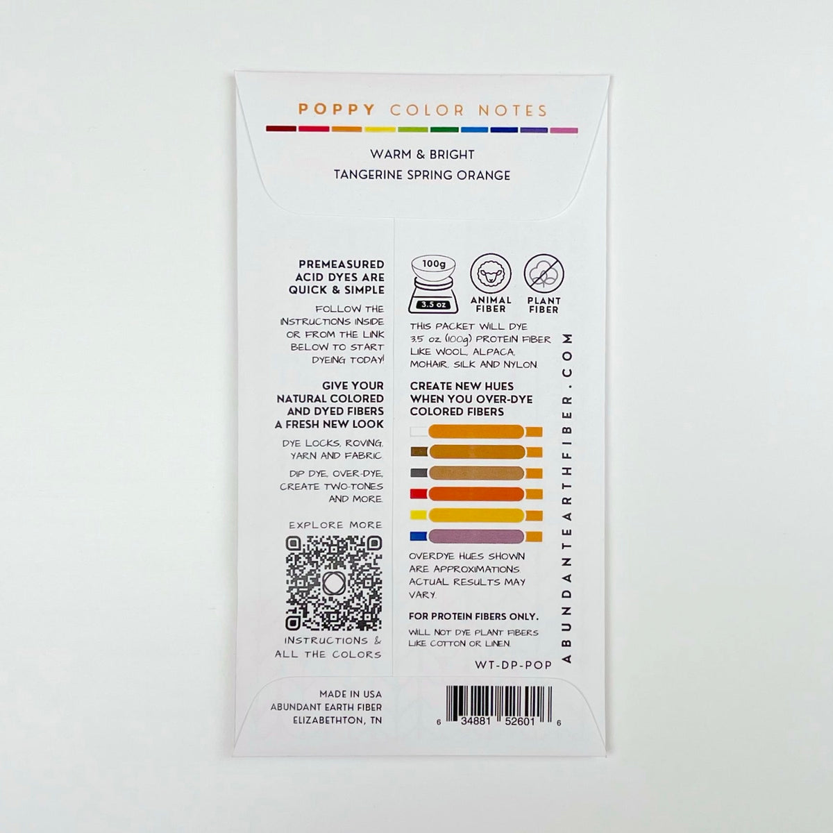 Wool Tincture - Dye Pack - Poppy