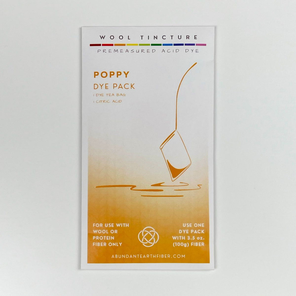 Wool Tincture - Dye Pack - Poppy