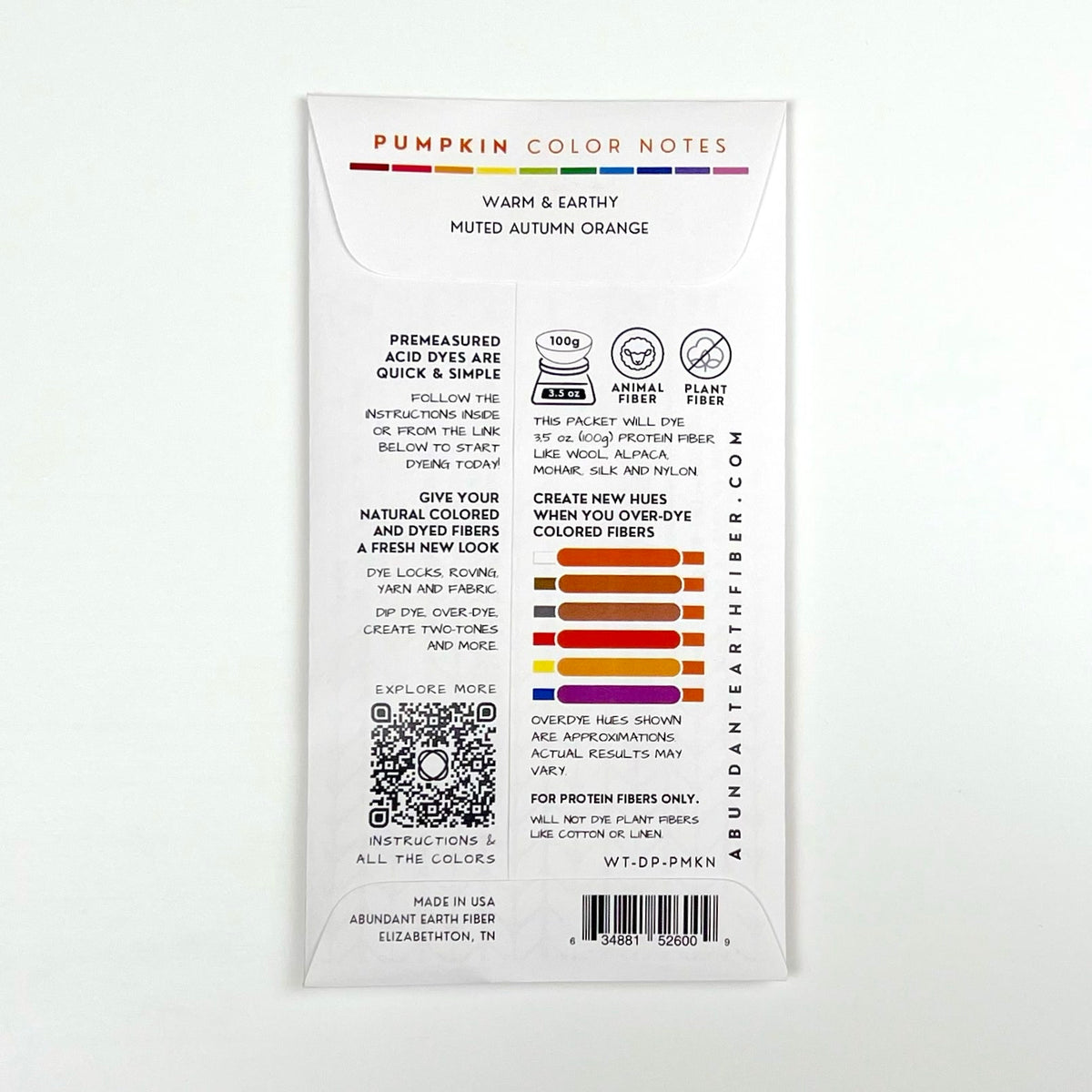 Wool Tincture - Dye Pack - Pumpkin