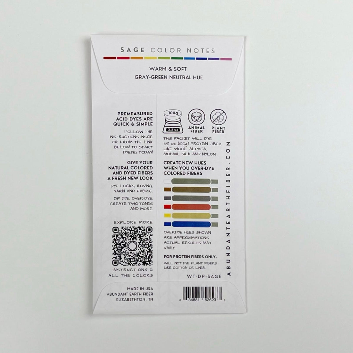 Wool Tincture - Dye Pack - Sage