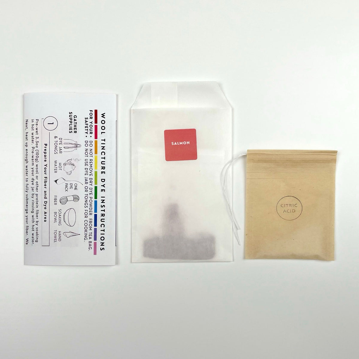 Wool Tincture - Dye Pack - Salmon