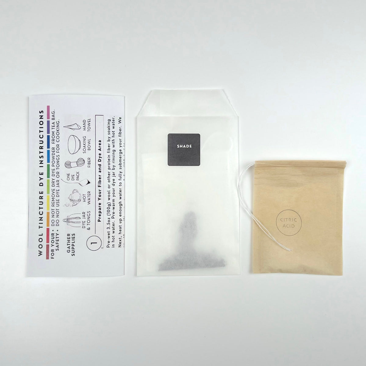 Wool Tincture - Dye Pack - Shade