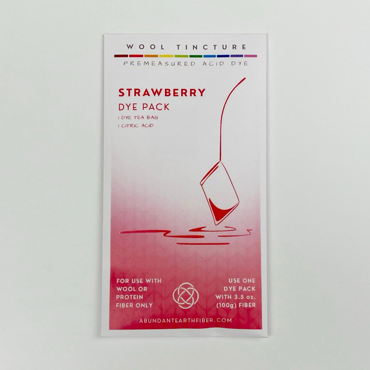 Wool Tincture - Dye Pack - Strawberry