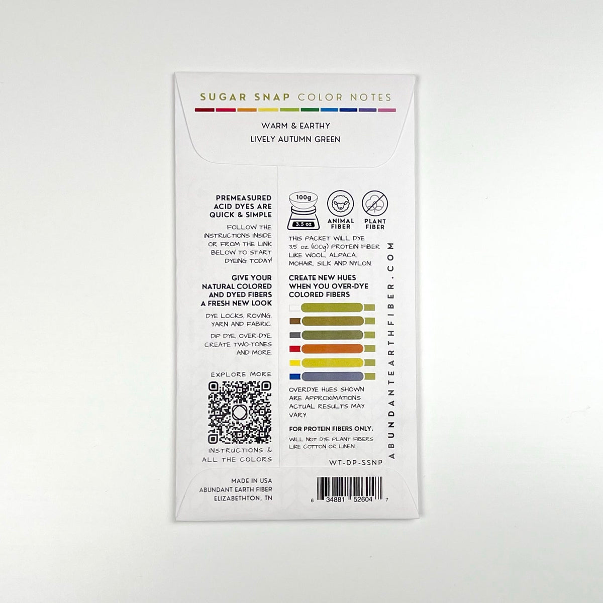 Wool Tincture - Dye Pack - Sugar Snap