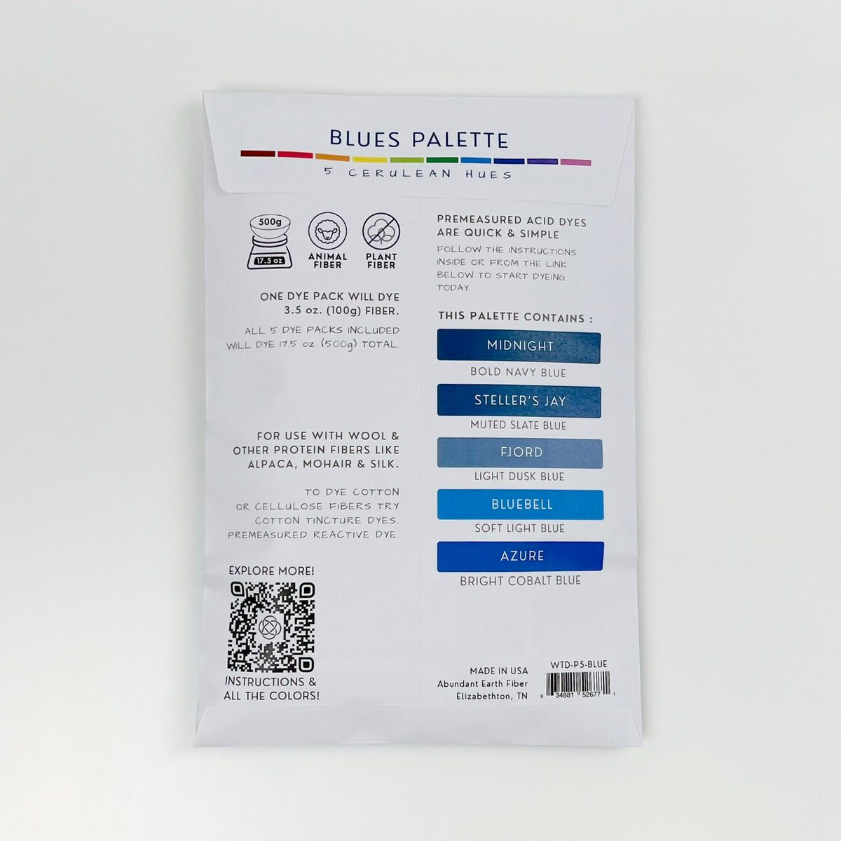 Wool Tincture - Dye Palette - Blues