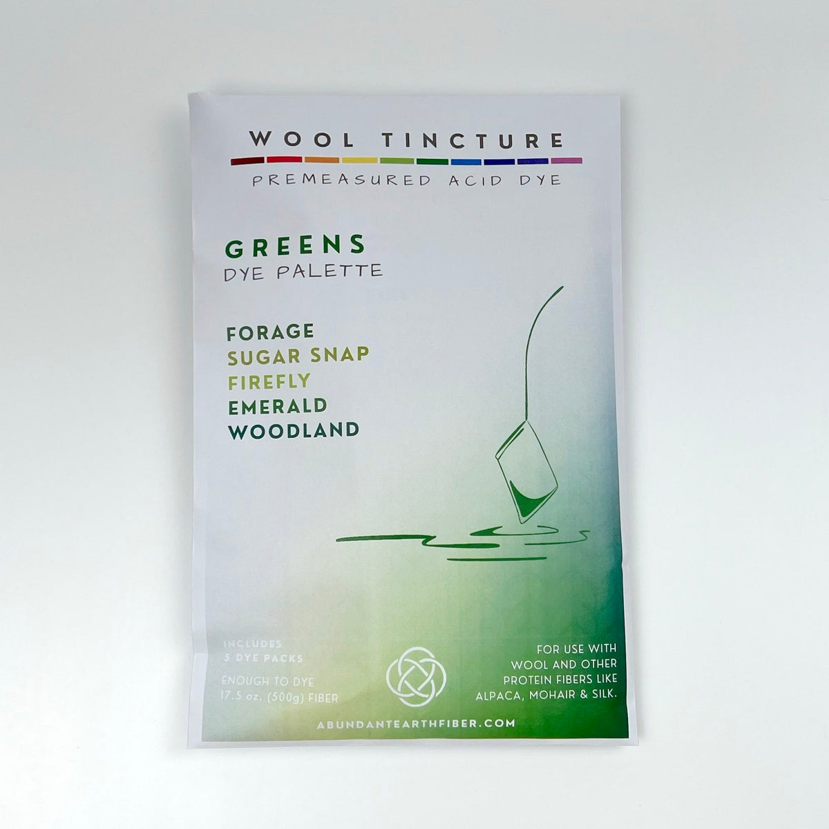 Wool Tincture - Dye Palette - Greens