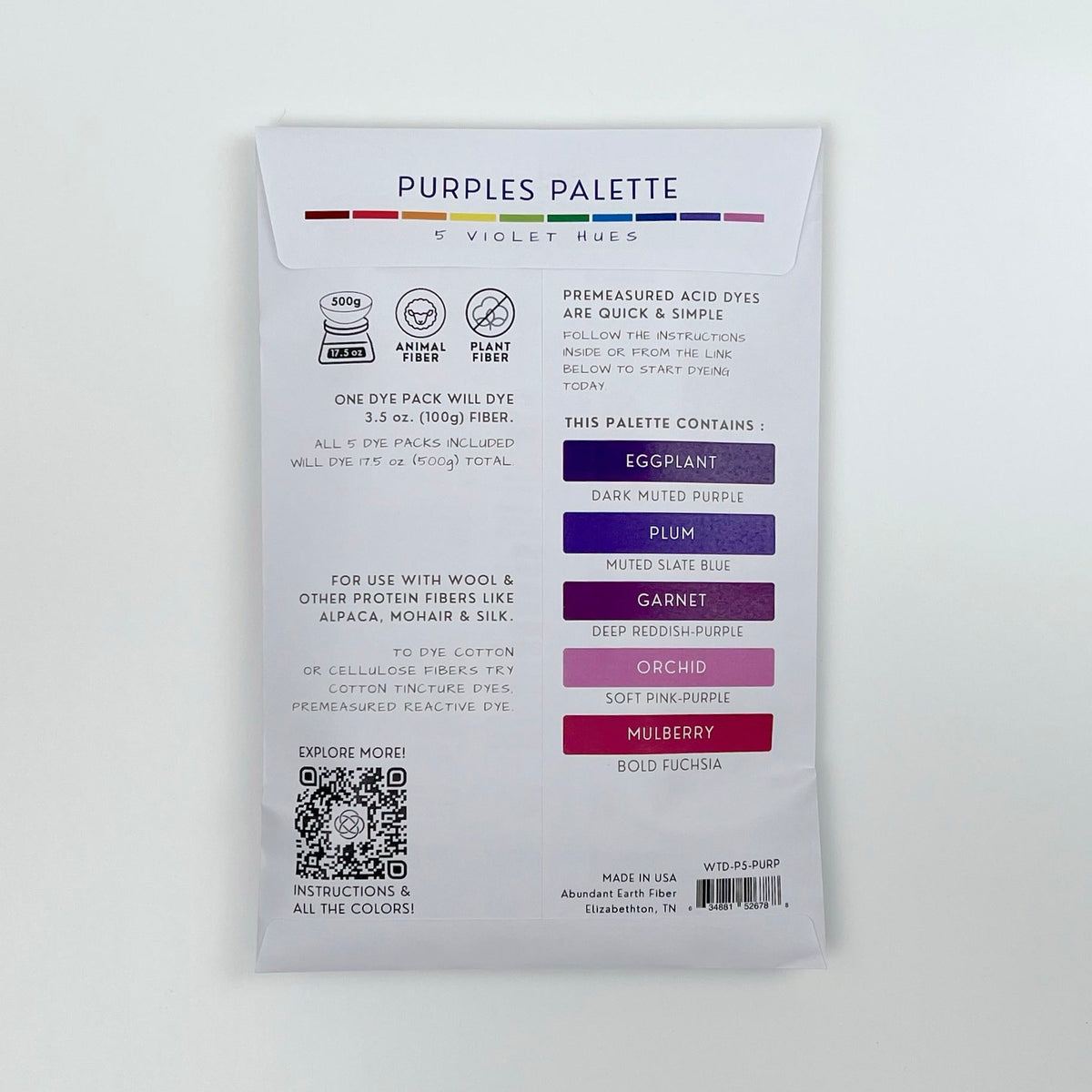 Wool Tincture - Dye Palette - Purples