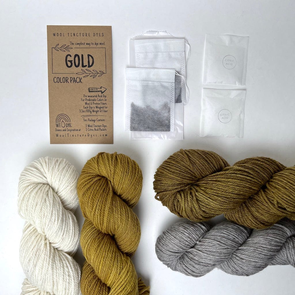 Gold Dye Color Pack | Abundant Earth Fiber