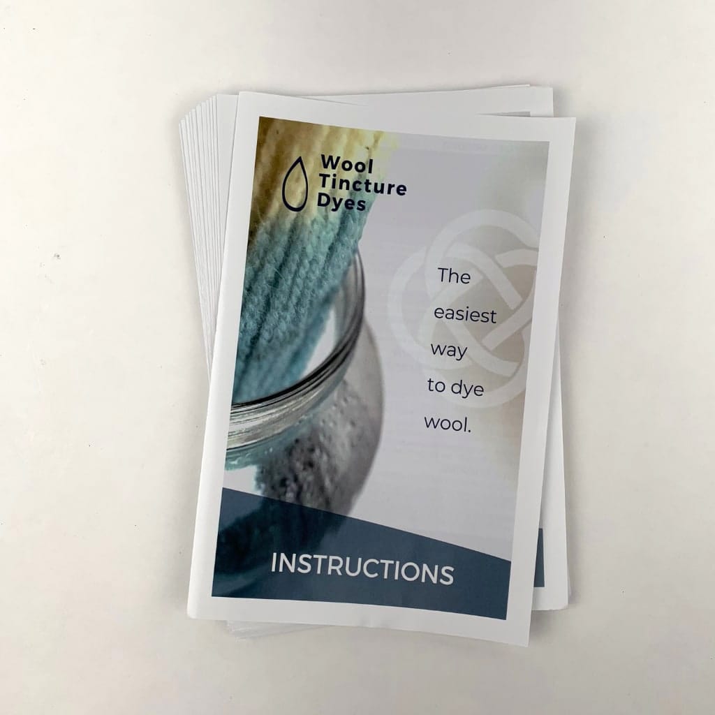 Wool Tincture Dyes - Instructions (bundle of 25)